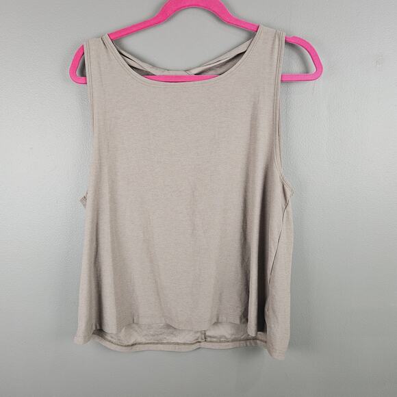 Beyond Yoga Womens Featherweight Aquarius Tank Birch Heather Size XL Activewear - Picture 1 of 7